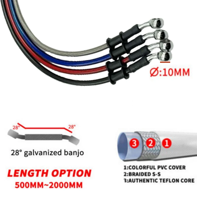 Серебро от 30 см до 220 см 28  – обзор и цена Motorcycle Brake Cable